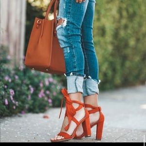 Vici- Stacy Faux Suede Wrap Heel